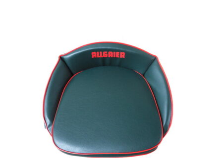 Produktbild #1 für 'Fahrersitzkissen grün für Allgaier bestickt / roter Keder'